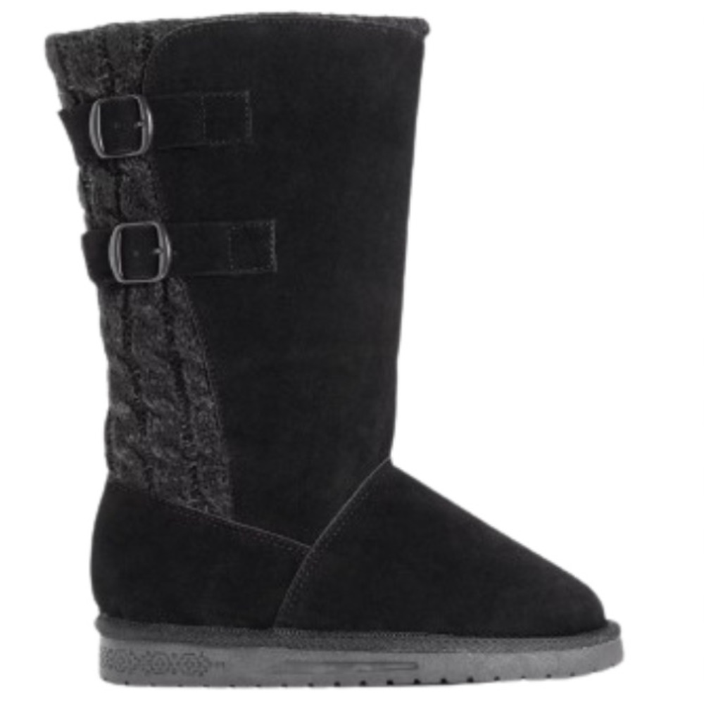 • Muk Luks Mid Calf Faux Suede Jean Boot •